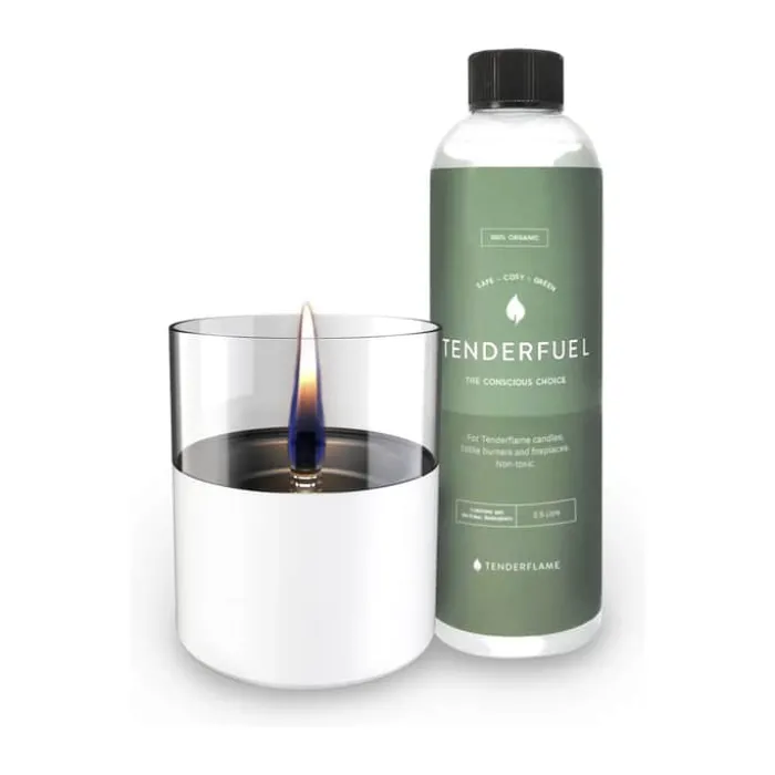 TenderFlame Bordlanternesæt - 2 dele Ø 10 x H 11,5 cm/300 ml - Glas - Hvid