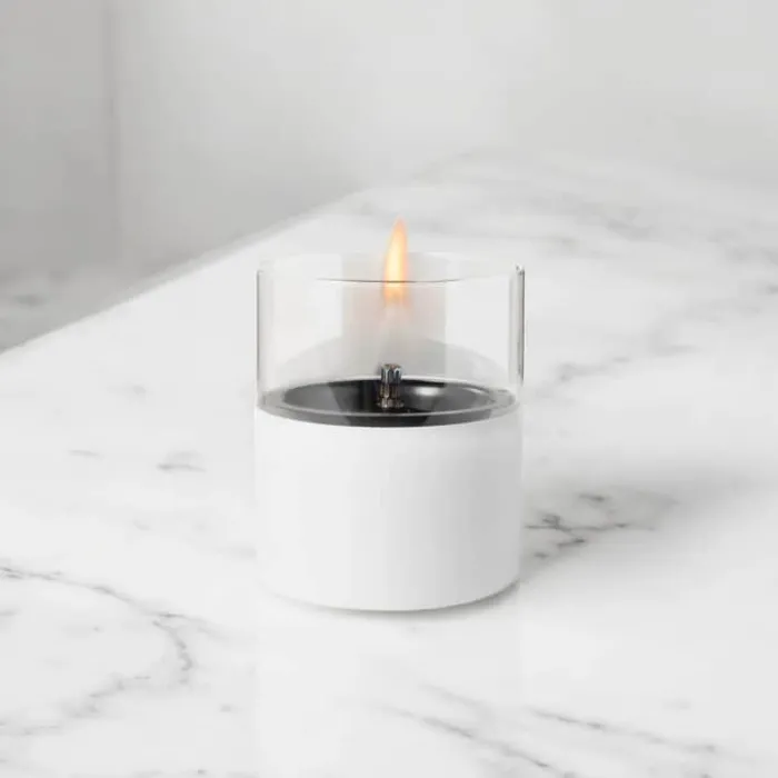 TenderFlame Bordlanternesæt - 2 dele Ø 10 x H 11,5 cm/300 ml - Glas - Hvid