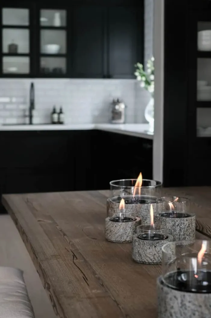 TenderFlame Slate Lanterne Ø 10,8 x H 9 cm -Keramik/glas/stål - Grå