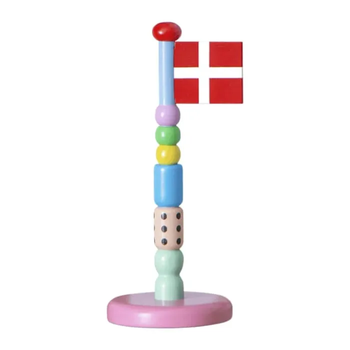 The Clay Play Bordflag - Fun H 14 cm - Træ - Multifarvet