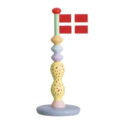 The Clay Play Bordflag - Pashtel H 24 cm - Træ - Multifarvet