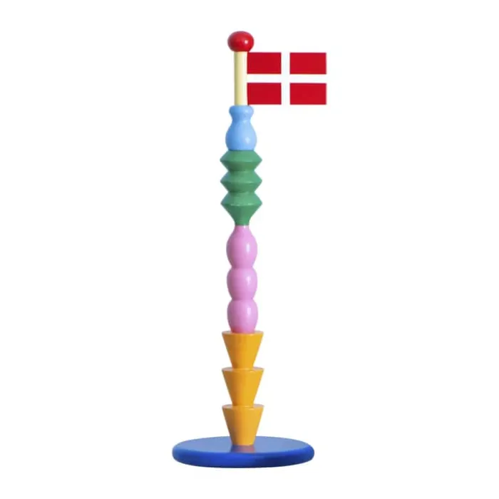 The Clay Play Bordflag - Tally H 30 cm - Træ - Multifarvet