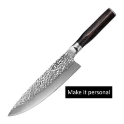 THE CUSTOM CHEF™ Cuisine::pro Damashiro® EMPEROR Kokkekniv L 20 cm - Rustfrit stål - Stål/brun