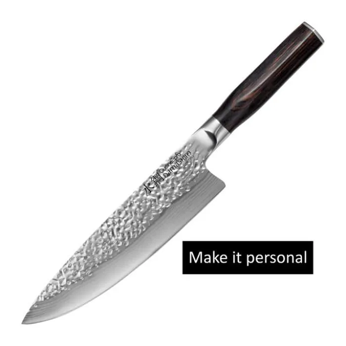 THE CUSTOM CHEF™ Cuisine::pro Damashiro® EMPEROR Kokkekniv L 20 cm - Rustfrit stål - Stål/brun