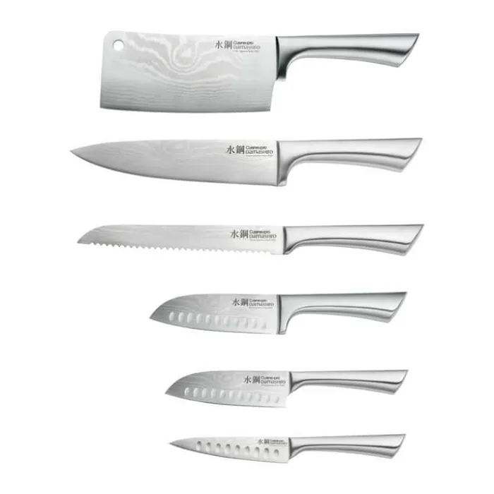 THE CUSTOM CHEF™ Cuisine::pro Damashiro® Meiyo Knivblok L 12/12,5/14/17,5/20 cm - Rustfrit stål