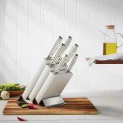 THE CUSTOM CHEF™ Cuisine::pro iconiX™ Straub Knivblok - 7 dele L 9/12,5/14/17/20 cm - Rustfrit stål