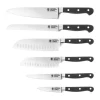 THE CUSTOM CHEF™ Cuisine::pro WOLFGANG STARKE™ Knivblok 6 knive + knivblok - Rustfrit stål - Brun/klar