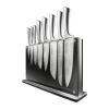 THE CUSTOM CHEF™ Damashiro® Nami Knivblok - 9 dele 8 knive + knivblok - Rustfrit stål - Sort/klar