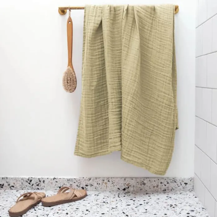 The Organic Company Fine Badelagen B 100 x L 150 cm - Økologisk bomuld - Pale Honey