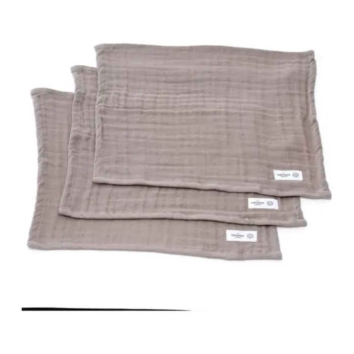 The Organic Company FINE Vaskeklud - 3 stk. B 30 x L 30 cm - Bomuld - Ler