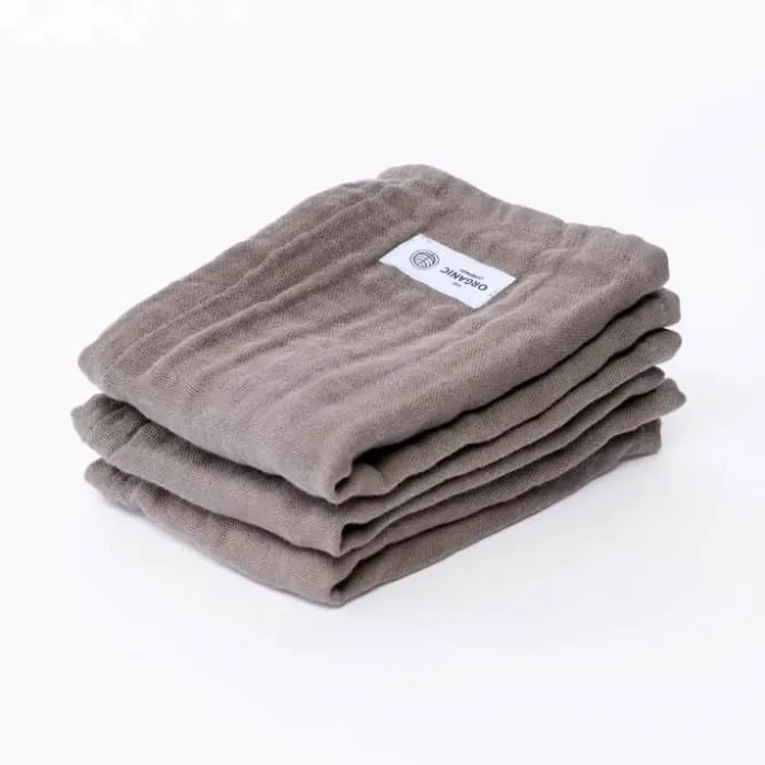 The Organic Company FINE Vaskeklud - 3 stk. B 30 x L 30 cm - Bomuld - Ler