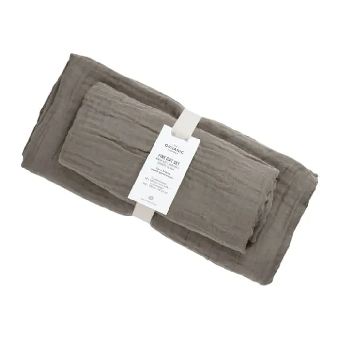 The Organic Company Håndklædesæt - 2 sk. Økologisk bomuld - Brun
