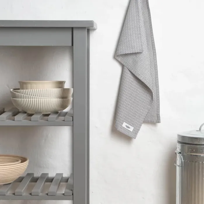 The Organic Company Køkkenhåndklæde B 35 x L 60 cm - Økologisk bomuld - Lysegrå