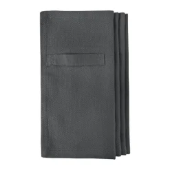The Organic Company Stofserviet - 4 stk. B 35 x L 40 cm - Økologisk bomuld - Grå
