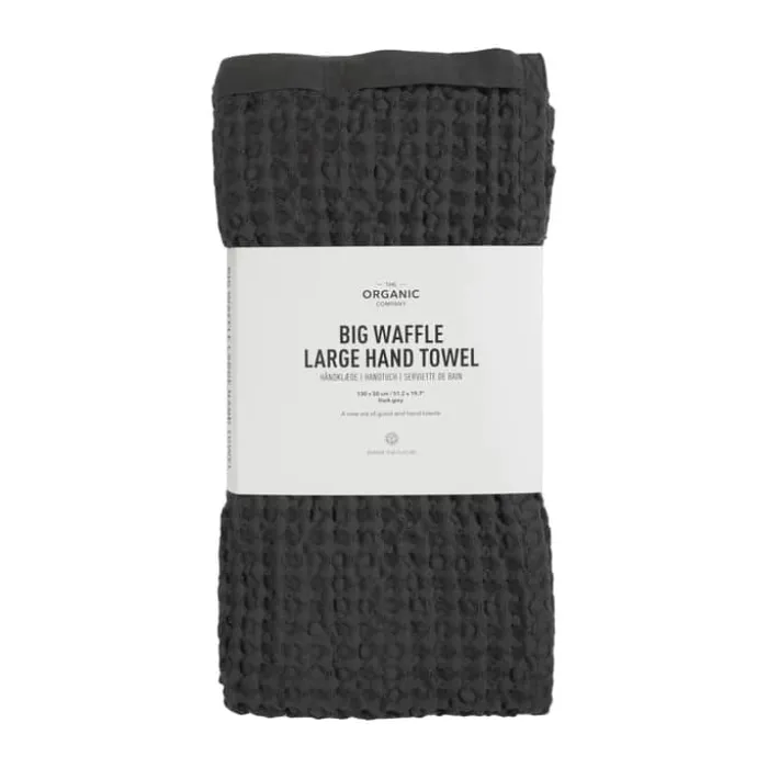 The Organic Company Vaffel Håndklæde B 50 x L 130 cm - Økologisk bomuld - Mørkegrå
