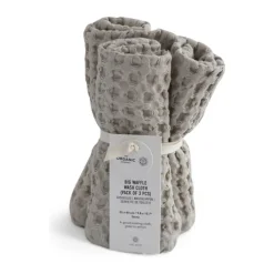 The Organic Company Vaffel Vaskeklud - 3 stk. B 25 x L 40 cm - Økologisk bomuld - Beige