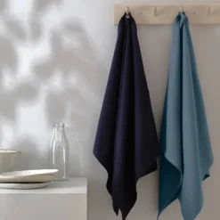 The Organic Company Viskestykke - 2 stk. B 53 x L 86 cm - Økologisk bomuld - Hav