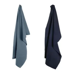 The Organic Company Viskestykke - 2 stk. B 53 x L 86 cm - Økologisk bomuld - Hav