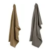 The Organic Company Viskestykke - 2 stk. B 53 x L 86 cm - Økologisk bomuld - Brun