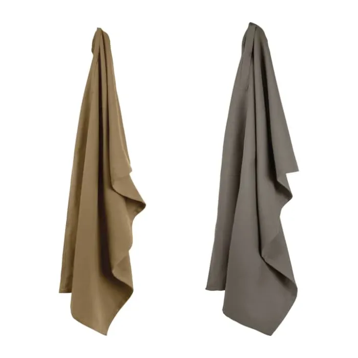 The Organic Company Viskestykke - 2 stk. B 53 x L 86 cm - Økologisk bomuld - Brun