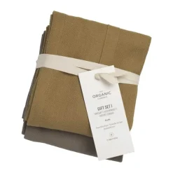 The Organic Company Viskestykke - 2 stk. B 53 x L 86 cm - Økologisk bomuld - Brun