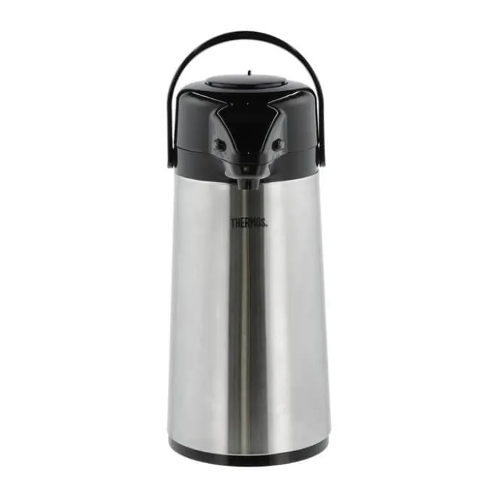 Thermos Termokande 1,9 liter - Stål/Glas - Sort