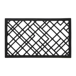 Tica Copenhagen Lines Dørmåtte B 45 x L 75 cm - Gummi - Sort