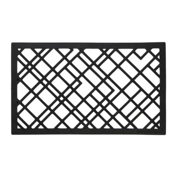 Tica Copenhagen Lines Dørmåtte B 45 x L 75 cm - Gummi - Sort