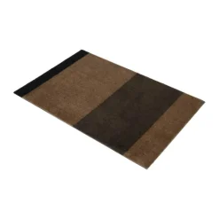 Tica Copenhagen Stripes Horisontal Gulvmåtte B 60 x L 90 cm - Polyamid/vinyl - Brun/cognac/sort
