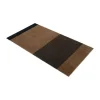 Tica Copenhagen Stripes Horisontal Gulvtæppe B 67 x L 120 cm - Polyamid/vinyl - Brun/cognac/sort