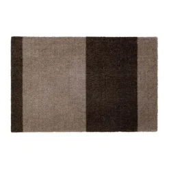 Tica Copenhagen Stripes Horisontal Gulvmåtte B 40 x L 60 cm - Polyamid/vinyl - Sand/brun