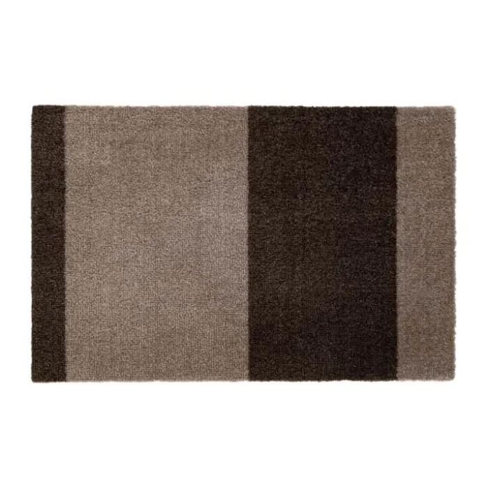 Tica Copenhagen Stripes Horisontal Gulvmåtte B 40 x L 60 cm - Polyamid/vinyl - Sand/brun