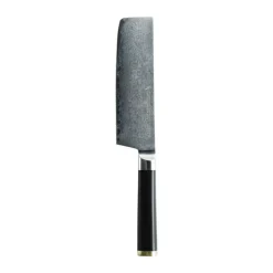Timm Vladimir Kitchen Nakirikniv L 18 cm - POM-plast/japansk damaskusstål - Sort/messing