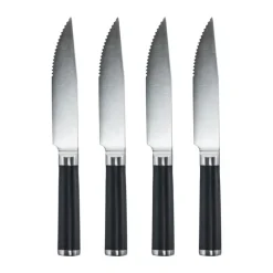 Timm Vladimir Kitchen Steakknive - 4 stk. L 25 cm - Rustfrit stål/plastik - Sort