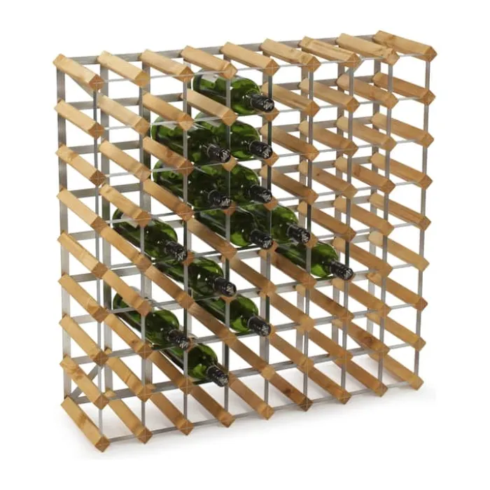 Traditional Wine Racks Vinreol 72 flasker - Fyretræ - Lys