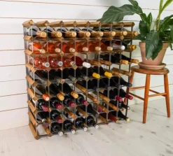 Traditional Wine Racks Vinreol 72 flasker - Fyretræ - Lys