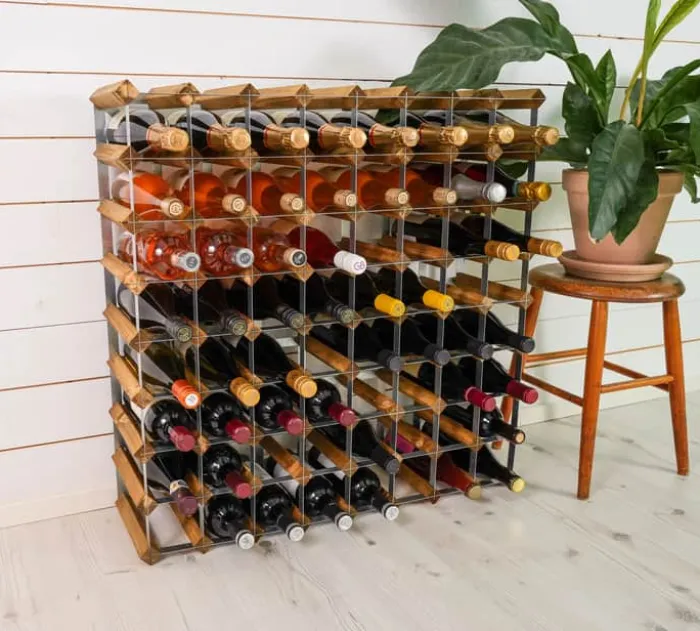 Traditional Wine Racks Vinreol 72 flasker - Fyretræ - Lys