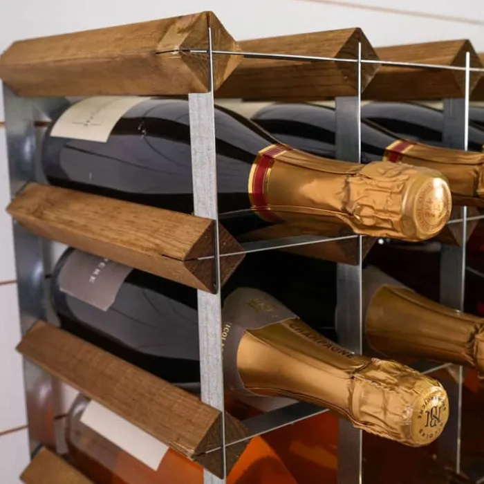 Traditional Wine Racks Vinreol 16 flasker - Egetræ - Natur