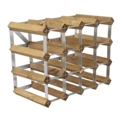 Traditional Wine Racks Vinreol 16 flasker - Egetræ - Natur