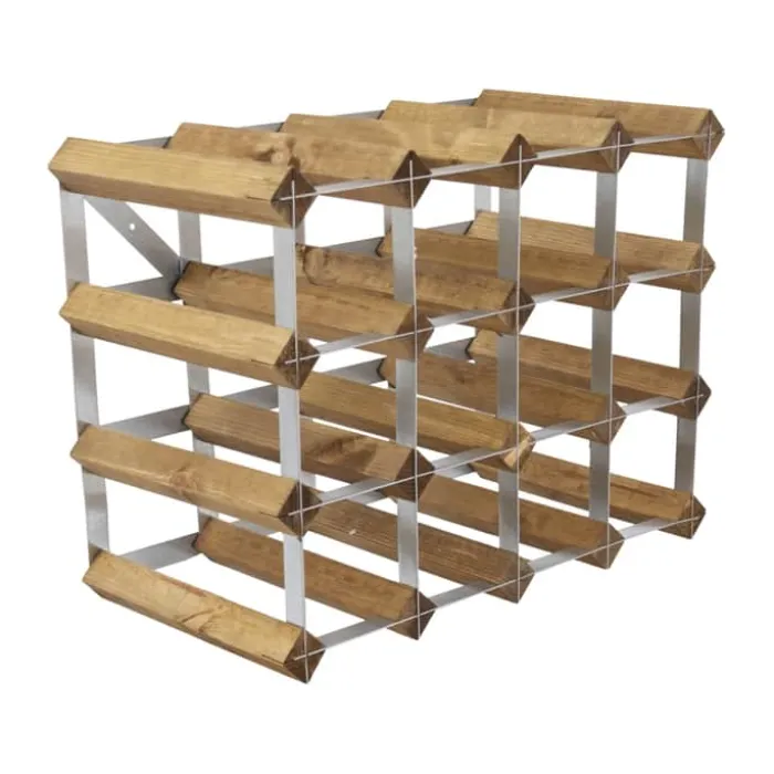Traditional Wine Racks Vinreol 16 flasker - Egetræ - Natur