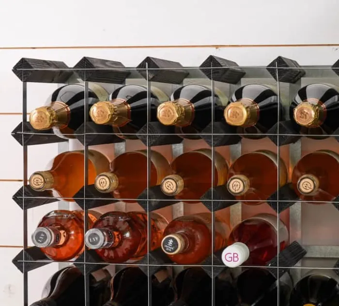 Traditional Wine Racks Vinreol 30 flasker - Fyretræ - Sort