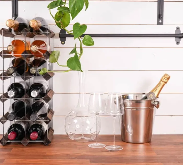 Traditional Wine Racks Vinreol 15 flasker - Fyretræ - Mørk