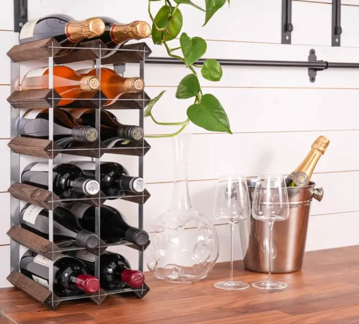 Traditional Wine Racks Vinreol 15 flasker - Fyretræ - Mørk