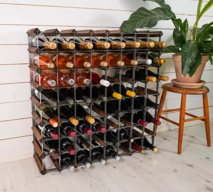 Traditional Wine Racks Vinreol 72 flasker - Fyretræ - Mørk