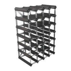 Traditional Wine Racks Vinreol 30 flasker - Asketræ - Sort