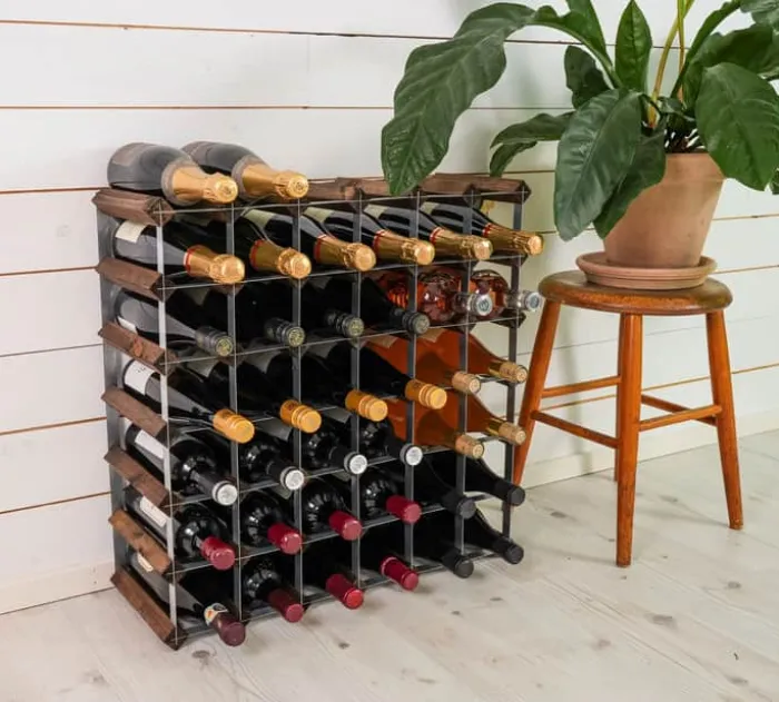 Traditional Wine Racks Vinreol 42 flasker - Fyretræ - Mørk