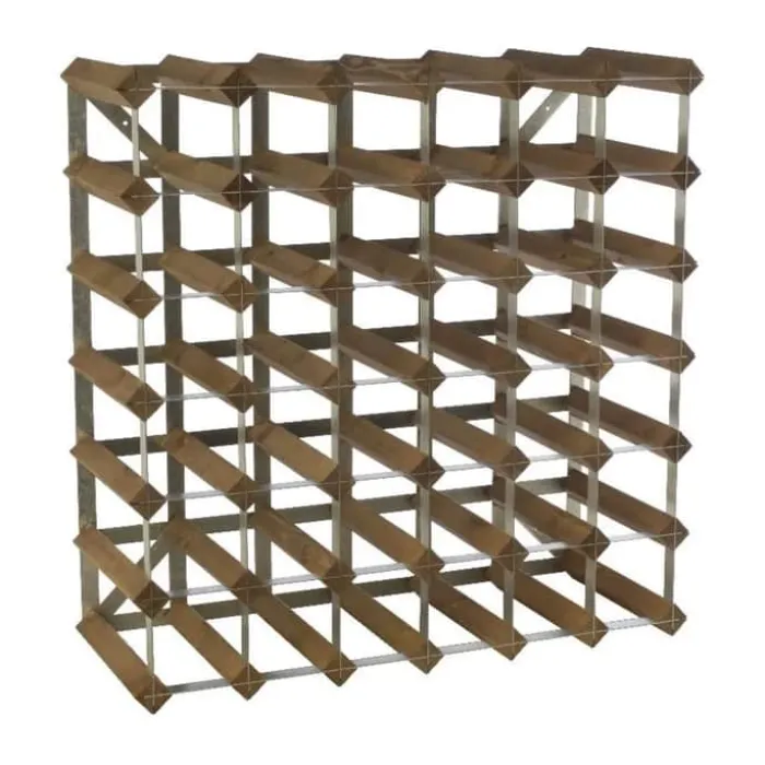 Traditional Wine Racks Vinreol 42 flasker - Fyretræ - Mørk