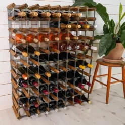 Traditional Wine Racks Vinreol 90 flasker - Fyretræ - Lys