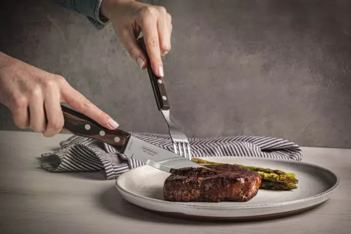 Tramontina Churrasco Jumbo Grillknive - 4 stk. L 18 cm - Stål/Polywood - Natur