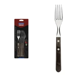 Tramontina Churrasco Medium Grillgaffel - 6 dele L 32,5 cm - Stål/træ - Natur